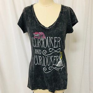 Disney Curiouser & Curiouser Distressed Top